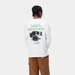 Hot Soundface Langaermet T-Shirt | Hvid Mænd T-Shirts Og Poloer