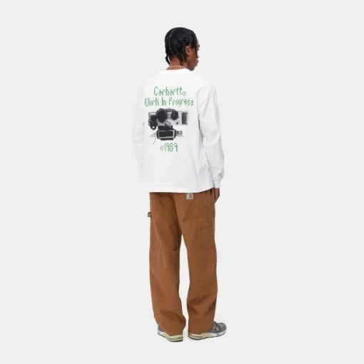 Hot Soundface Langaermet T-Shirt | Hvid Mænd T-Shirts Og Poloer