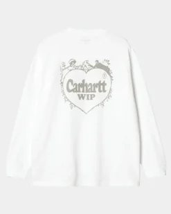 Best Sale Spree Langaermet T-Shirt | Hvid Mænd T-Shirts Og Poloer