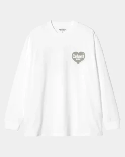 Best Sale Spree Langaermet T-Shirt | Hvid Mænd T-Shirts Og Poloer