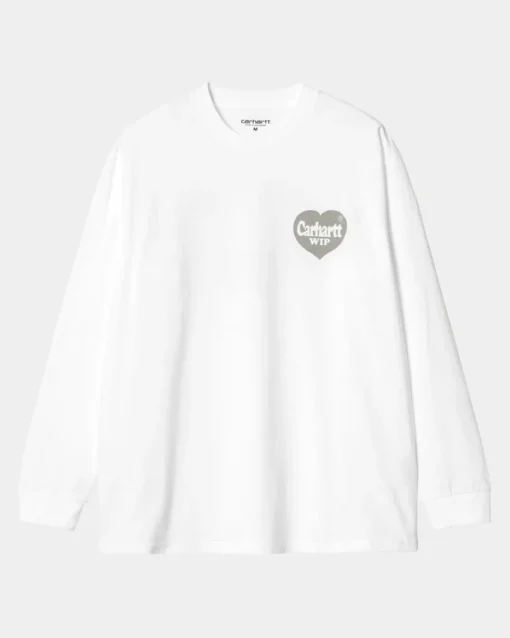 Best Sale Spree Langaermet T-Shirt | Hvid Mænd T-Shirts Og Poloer