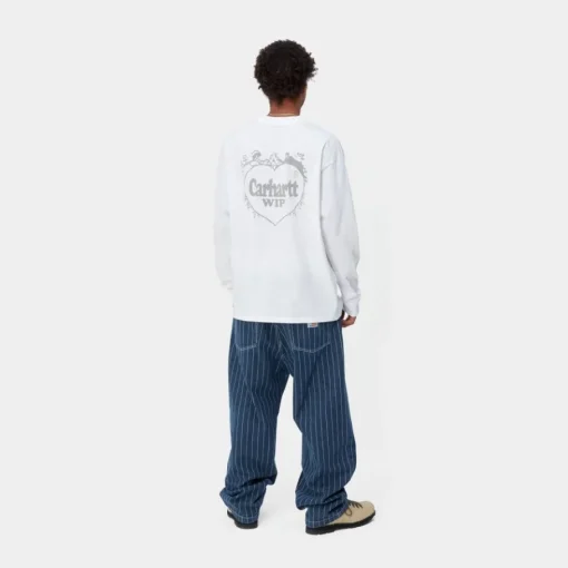 Best Sale Spree Langaermet T-Shirt | Hvid Mænd T-Shirts Og Poloer