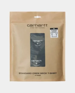 Hot Standard T-Shirt Med Rund Hals (2 Pack) | Sort + Sort Mænd Undertøj