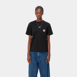 Online T-Shirt Med Lommer Til Kvinder | Sort Kvinder T-Shirts