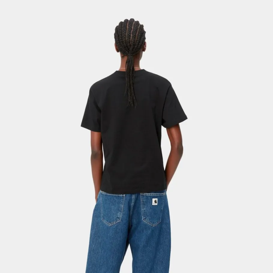 Online T-Shirt Med Lommer Til Kvinder | Sort Kvinder T-Shirts