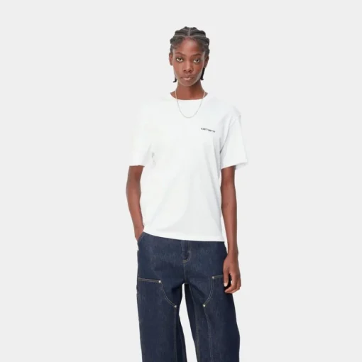 Sale T-Shirt Med Tekstbroderi Til Kvinder | Hvid Kvinder T-Shirts