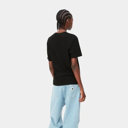 Online T-Shirt Med Tekstbroderi Til Kvinder | Sort Kvinder T-Shirts