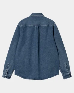 Shop Weldon Skjorte | Bla (Heavy Stone Vask) Mænd Denim